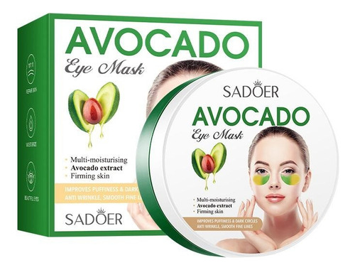 Parches Hidrogel Para Ojos Sadoer Elimina Ojeras Aguacate Todo Tipo De Piel Día/noche