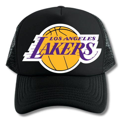 Gorra Tipo Trucker Negra Angeles Lakers