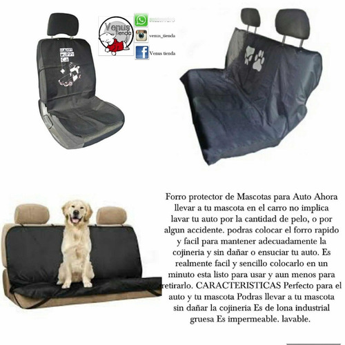 Forro Protector De Silla Trasera Auto