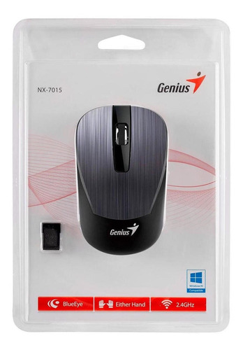 Mouse Genius Nx-7015 Wireless Blueeye Iron Grey/black