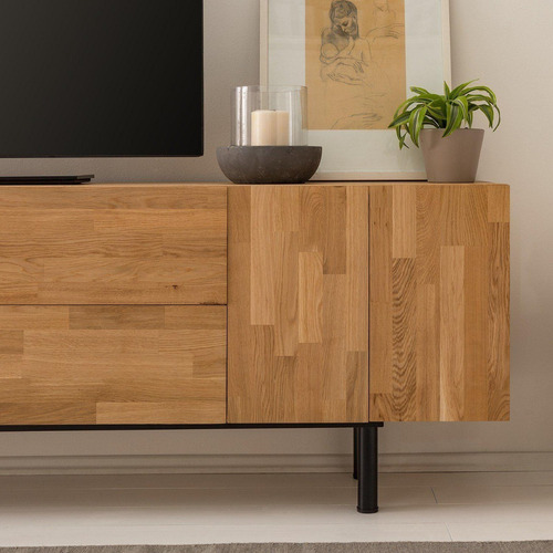 Imagen 3 de 8 de Mueble Tv 100% Madera Maciza De Roble Ref: Maciza05