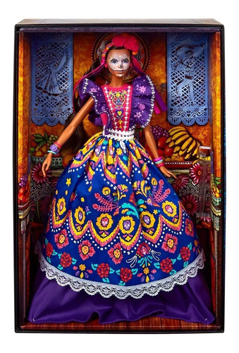 Mattel Muñeca Barbie Dia De Muertos 2022 Vestido Tradicional