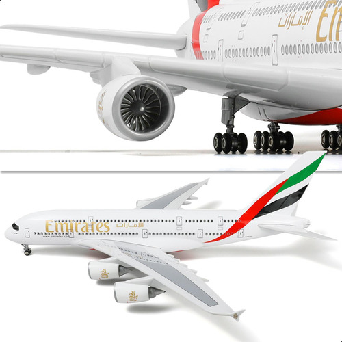 1/160 Airbus A380 Uae/emirates Gran Diecast De 18 Pulgadas