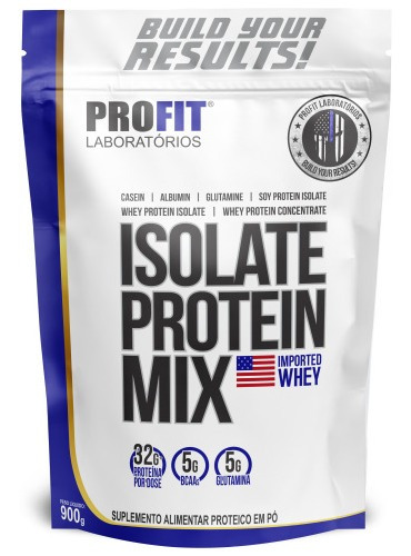 Suplemento Em Pó Profit Laboratórios Isolate Protein Mix Proteínas Sabor Banana Com Canela Em Sachê De 900g