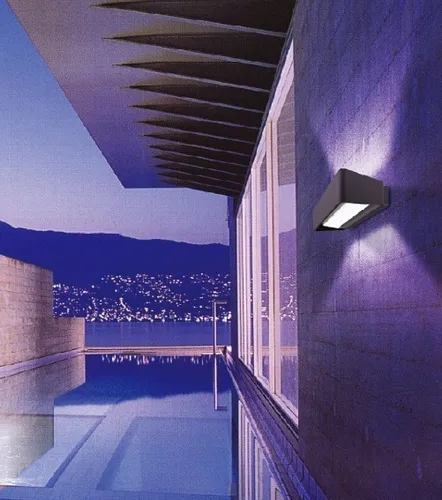 Luminaria Aplique Spot Farol Bidireccio Led 13w Ip65 Mas Led Estructura Gris Grafito