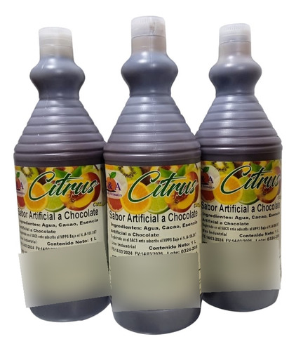 Esencia De Chocolate Marca Citrus 1 Litro 