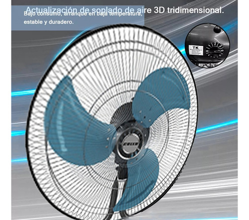 Ventilador Piso Pedestal Pared 3en1 Con 3 Aspas 18 Pulg 4pzs 4pcs