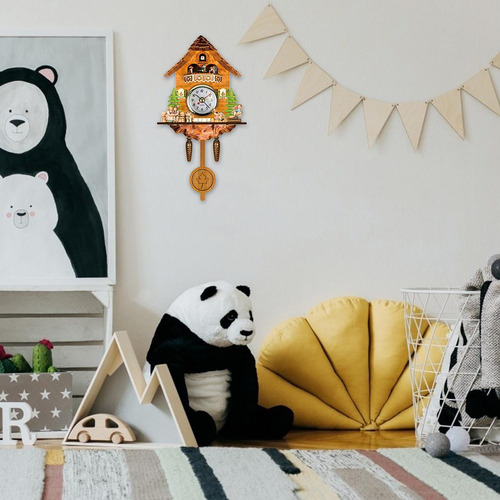 Reloj De Pared Cuckoo De Madera Antiguo Con Forma De Pajarit