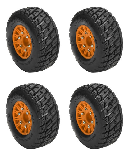 D Neumáticos Para Camiones Rc Short Course, Color Naranja,