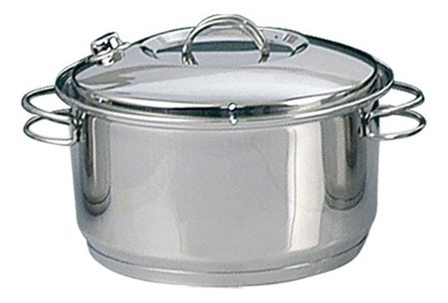 Olla Cacerola Vibra 3.300 Lts Triple Fondo con asas Acero Inox