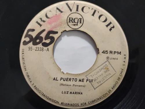 Vinilo Single De Luz Marina - Al Puerto Me Fui( E75 (Usado)