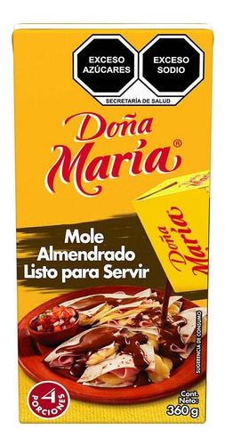 2 Pza Mole Doña María Almendrado Listo Para Servir 360 G