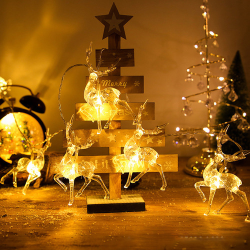 Luces Navideñas Para Interiores Con Diseño De Reno, 10 Luces