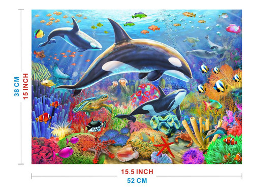 Rompecabezas De 500 Piezas Diversión Con Delfines En El Mar