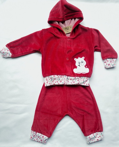 Conjunto Tiki Plush Bebé Infantil Rojo Talles 0 Al 2