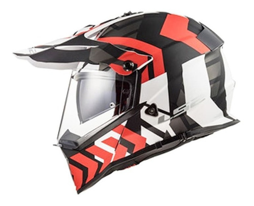 Casco Ls2 Mx 436 Evo Extreme Ngo/rojo