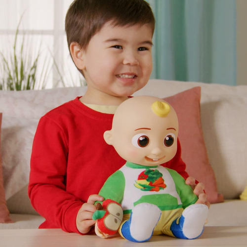 Cocomelon Snack Time Presenta Jj Doll Con Red Apple Plush -