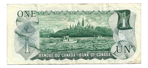 Billete Canadá 1 Dólar 1973 Reina Isabel I I (Usado)
