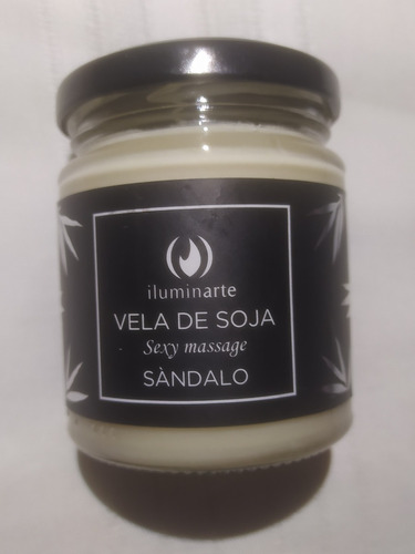 Velas Aromáticas  De Soja Marca Iluminarte De Sándalo.