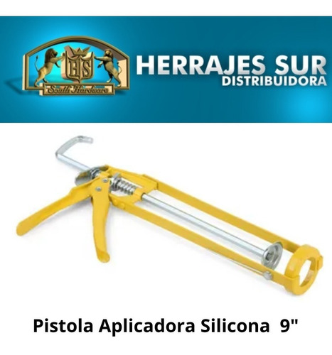 Imagen 5 de 10 de Pistola Aplicadora Silicona Metal Cartucho Esqueleto Barovo
