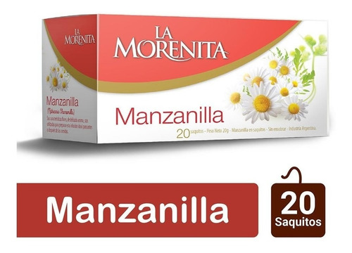 Te La Morenita Manzanilla 20 Saquitos X 2 Unidades