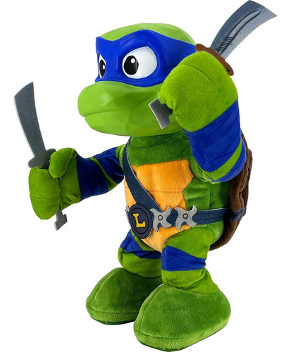 Peluche Tortugas Ninja Leonardo Mattel 27.94 Cm 20+ Sonidos