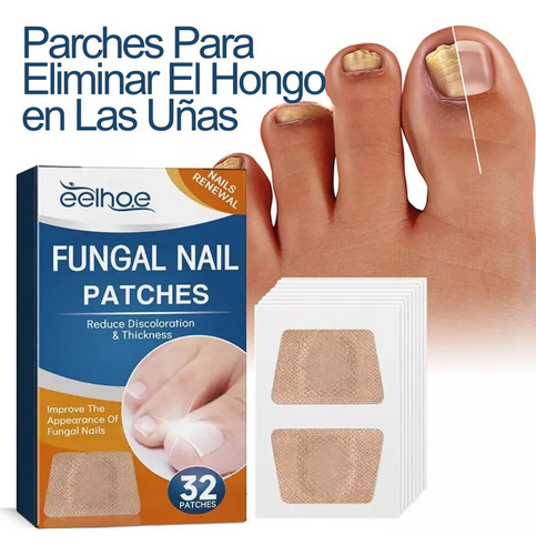 32 Parches Reparacion Uñas Nail Hongos Extracto De Hierbas