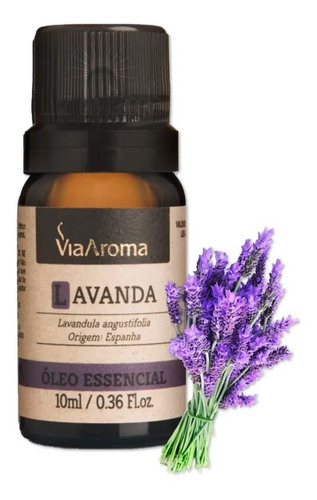 Óleo Essencial Lavanda 10ml Via Aroma - 100% Natural