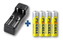 Comprar Cargador De Pilas + 4 Baterías Pilas Recargables Triple Aaa