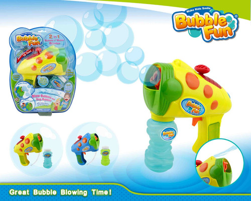 Burbujero 2 En 1 Lanza Agua Y Burbujas Bubble Fun Educando
