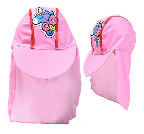 Gorro De Agua Cubre Nuca Baby Lycra Protec Uv Unicorn 31380