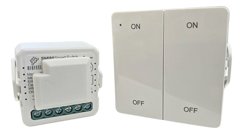 Set Interruptor Dimmer 2 Canales Smini Gisfeel Zigbee Rf Blanco