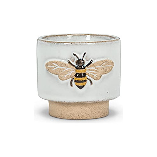 Maceta De Abeja De Relieve Pequeña De Cerámica Durade...