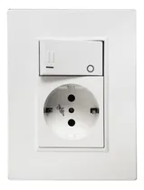 Comprar Plaqueta Duomo Flat Blanca Con 1 Llave Bip Y Schuko