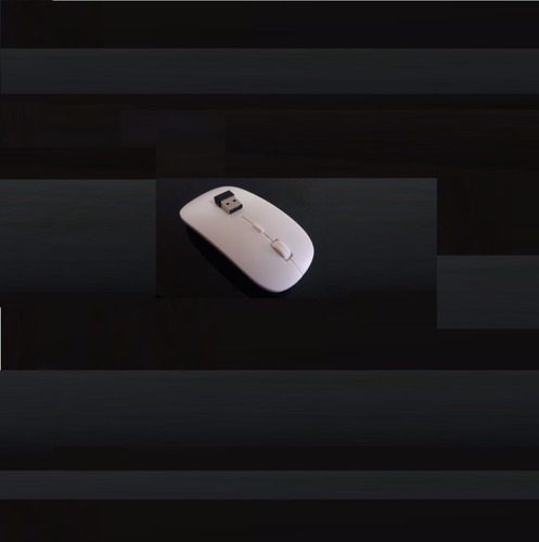 Mouse Óptico Ultra Fino Usb 2,4g Sem Fio Branco 5 Unidades Cor Branco/Gelo