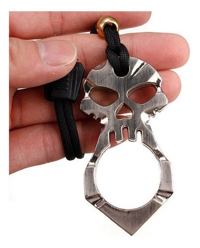 Chaveiro Skull Soco Inglês Metal Caveira Kubotan