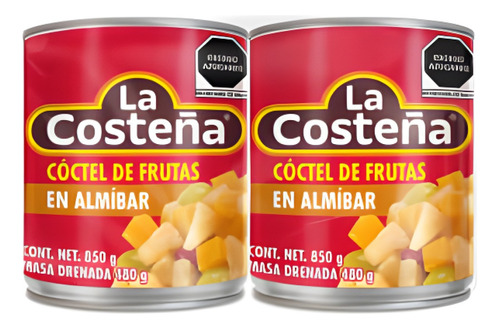 Cóctel De Frutas En Almíbar La Costeña 2pzs De 850g