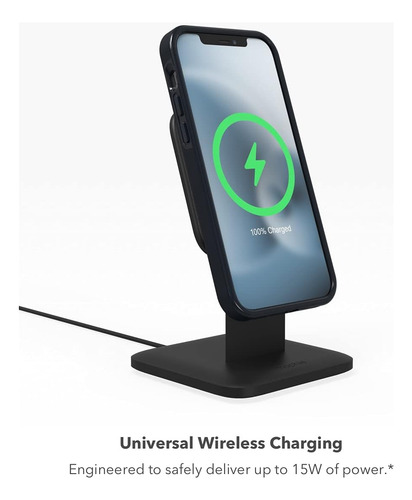 Carregador Sem Fio Mophie Snap+ Stand 15w Magsafe Preto