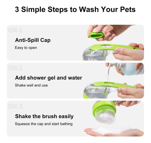 Hu Escova De Shampoo Para Cães Escova De Banho Para Cães