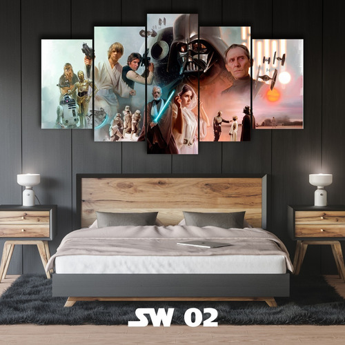Cuadros En Canva De Star Wars, Darth Vader, Jedi, Kylo Ren
