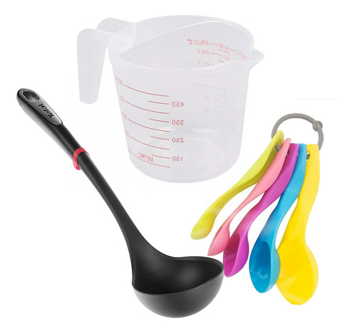 Set Cucharas Medidoras + Jarra Medidora + Cucharon T-fal