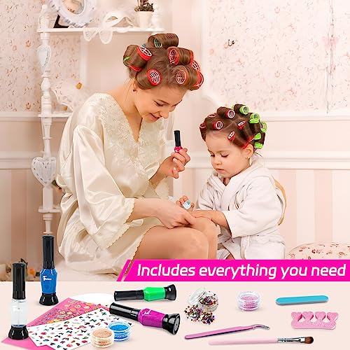Kit De Arte De Uñas Niños, Set De Esmalte De Uñas Ni...
