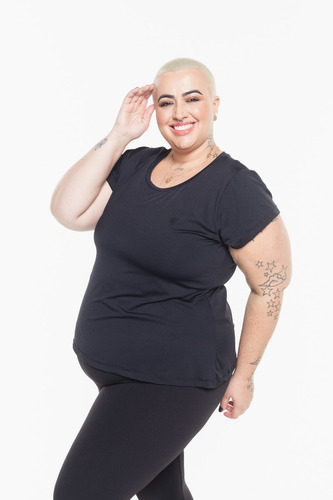 Imagem 4 de 6 de Blusa Aerodry Plus Size Feminina Wondersize Preto
