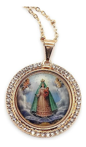 Leslie Boules Collar Con Colgante De Virgen Caridad Del