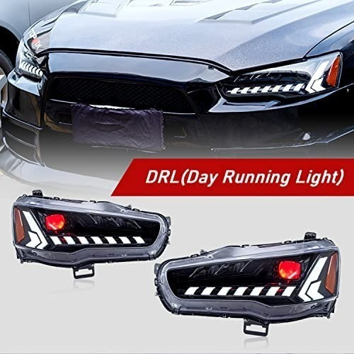 Mitsubishi Lancer Faros Full Led Delantero 2007+ B