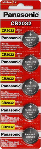 Panasonic Cr2032 Batería De Litio De 3 V (5 Piezas)