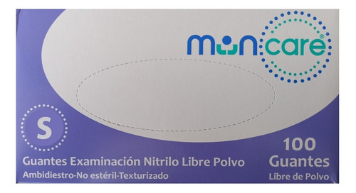 Guante Nitrilo Muncare Talla S, Caja X 100