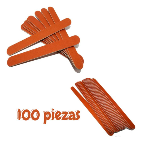 100 Lima De Madera Para Uñas , Manicure, Spa, Uso Personal