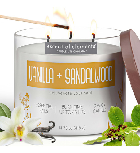 Essential Elements By Candle-lite Velas Perfumadas Con Fraga