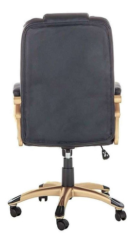 Conjunto Com 6 Cadeiras De Escritório Giratórias Clark Pr... Cor Preto